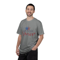 Load image into Gallery viewer, God Bless America T-Shirt — Patriotic Star Script Tee/Comfort Colors