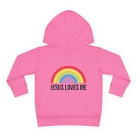 Load image into Gallery viewer, Jesus Loves Me Toddler Hoodie (Design on Back)
