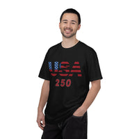 Load image into Gallery viewer, USA 250 T-Shirt — American Flag Patriotic Tee for Independence Day Celebrations/Comfort Colors