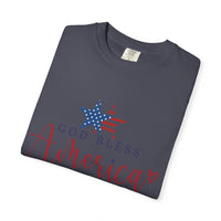 Load image into Gallery viewer, God Bless America T-Shirt — Patriotic Star Script Tee/Comfort Colors
