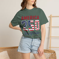 Load image into Gallery viewer, America 250 "Years of Freedom" Patriotic 250th Anniversary T-Shirt/Comfort Colors