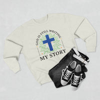 Load image into Gallery viewer, God Is Still Writing My Story Unisex Crewneck Sweatshirt (Black Lettering)
