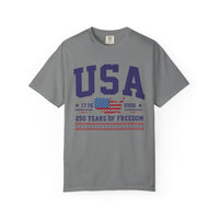 Load image into Gallery viewer, USA 250 Years of Freedom T-Shirt — 1776–2026 Patriotic Tee/Comfort Colors