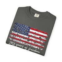 Load image into Gallery viewer, 250 Years of Freedom Flag/Flowers T-Shirt Comfort Colors