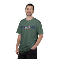 Load image into Gallery viewer, Jesus Saves Patriotic T-Shirt — USA Flag/Comfort Colors
