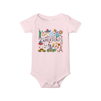 Load image into Gallery viewer, Infant Onesie — "Happy 250 America" Patriotic Baby Bodysuit