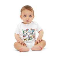 Load image into Gallery viewer, Infant Onesie — "Happy 250 America" Patriotic Baby Bodysuit