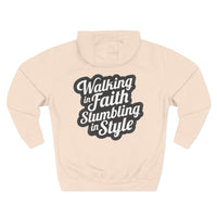 Load image into Gallery viewer, Walking In Faith Stumbling In Style Adult Unisex Hoodie (Design on Back)
