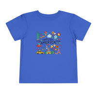 Load image into Gallery viewer, Patriotic Toddler Tee — "Happy 250th America 1776–2026" Celebration Shirt