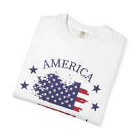 Load image into Gallery viewer, America 1776-2026 Flag Heart T-Shirt — Patriotic 4th of July Tee/Comfort Colors