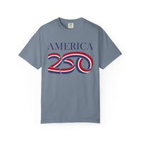 Load image into Gallery viewer, America 250 Patriotic T-Shirt — Red, White &amp; Blue/Comfort Colors