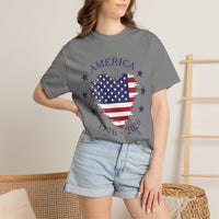 Load image into Gallery viewer, America 1776-2026 Flag Heart T-Shirt — Patriotic 4th of July Tee/Comfort Colors