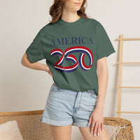 Load image into Gallery viewer, America 250 Patriotic T-Shirt — Red, White &amp; Blue/Comfort Colors