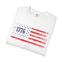 Load image into Gallery viewer, 250 Years 1776–2026 Patriotic T-Shirt — American Flag Independence Day Tee/Comfort Colors