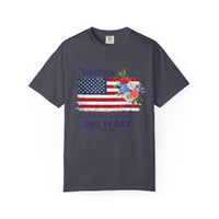 Load image into Gallery viewer, America 250 Years Flag Floral T-Shirt — God Shed His Grace/Comfort Colors