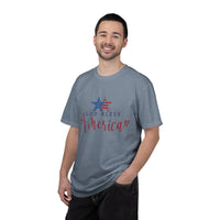 Load image into Gallery viewer, God Bless America T-Shirt — Patriotic Star Script Tee/Comfort Colors