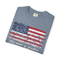 Load image into Gallery viewer, 250 Years of Freedom Flag/Flowers T-Shirt Comfort Colors