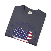 Load image into Gallery viewer, America 1776-2026 Flag Heart T-Shirt — Patriotic 4th of July Tee/Comfort Colors