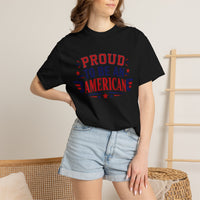 Load image into Gallery viewer, Proud to Be an American T-Shirt — Patriotic USA Flag Tee for 4th of July/Comfort Colors