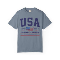 Load image into Gallery viewer, USA 250 Years of Freedom T-Shirt — 1776–2026 Patriotic Tee/Comfort Colors
