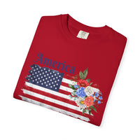 Load image into Gallery viewer, America 250 Years Flag Floral T-Shirt — God Shed His Grace/Comfort Colors