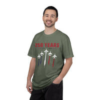 Load image into Gallery viewer, Anniversary Airshow T-Shirt — "250 Years" Jet Formation Design Comfort Colors