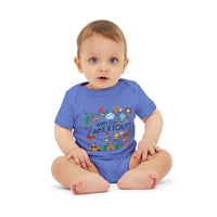 Load image into Gallery viewer, Infant Onesie — "Happy 250 America" Patriotic Baby Bodysuit