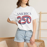 Load image into Gallery viewer, America 250 Patriotic T-Shirt — Red, White &amp; Blue/Comfort Colors