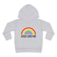 Load image into Gallery viewer, Jesus Loves Me Toddler Hoodie (Design on Back)
