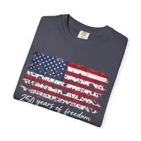 Load image into Gallery viewer, 250 Years of Freedom Flag/Flowers T-Shirt Comfort Colors