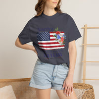 Load image into Gallery viewer, America 250 Years Flag Floral T-Shirt — God Shed His Grace/Comfort Colors