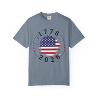 Load image into Gallery viewer, 1776–2026 American Flag Tee — Patriotic Fourth of July T-Shirt/Comfort Colors
