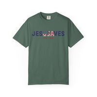 Load image into Gallery viewer, Jesus Saves Patriotic T-Shirt — USA Flag/Comfort Colors