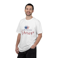 Load image into Gallery viewer, God Bless America T-Shirt — Patriotic Star Script Tee/Comfort Colors