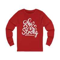 Load image into Gallery viewer, She is Strong Unisex Crewneck Long Sleeve T-Shirt
