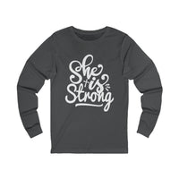 Load image into Gallery viewer, She is Strong Unisex Crewneck Long Sleeve T-Shirt
