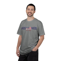 Load image into Gallery viewer, Jesus Saves Patriotic T-Shirt — USA Flag/Comfort Colors