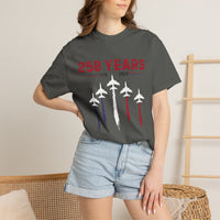Load image into Gallery viewer, Anniversary Airshow T-Shirt — "250 Years" Jet Formation Design Comfort Colors
