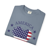 Load image into Gallery viewer, America 1776-2026 Flag Heart T-Shirt — Patriotic 4th of July Tee/Comfort Colors