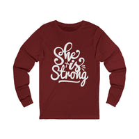 Load image into Gallery viewer, She is Strong Unisex Crewneck Long Sleeve T-Shirt

