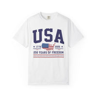 Load image into Gallery viewer, USA 250 Years of Freedom T-Shirt — 1776–2026 Patriotic Tee/Comfort Colors