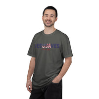 Load image into Gallery viewer, Jesus Saves Patriotic T-Shirt — USA Flag/Comfort Colors