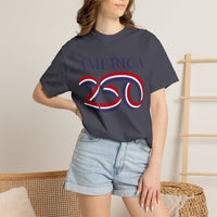 Load image into Gallery viewer, America 250 Patriotic T-Shirt — Red, White &amp; Blue/Comfort Colors