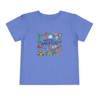Load image into Gallery viewer, Patriotic Toddler Tee — "Happy 250th America 1776–2026" Celebration Shirt