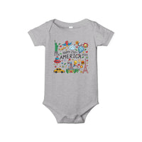 Load image into Gallery viewer, Infant Onesie — "Happy 250 America" Patriotic Baby Bodysuit