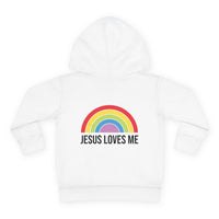 Load image into Gallery viewer, Jesus Loves Me Toddler Hoodie (Design on Back)
