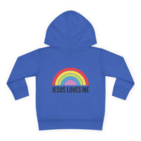 Load image into Gallery viewer, Jesus Loves Me Toddler Hoodie (Design on Back)

