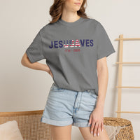 Load image into Gallery viewer, Jesus Saves Patriotic T-Shirt — USA Flag/Comfort Colors