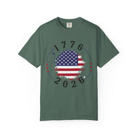 Load image into Gallery viewer, 1776–2026 American Flag Tee — Patriotic Fourth of July T-Shirt/Comfort Colors