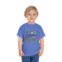 Load image into Gallery viewer, Patriotic Toddler Tee — "Happy 250th America 1776–2026" Celebration Shirt